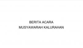 Berita Acara Musyawarah